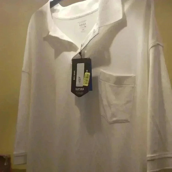 Mens white dress polo shirt - Picture 1 of 2